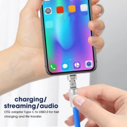 Type C 120W Super Fast Charging 180 Rotating Fast Charging Cable For Huawei Samsung Xiaomi Type-C Silicone Data Line For Game