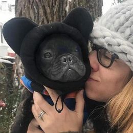 Dog Apparel Winter Hat Adjustable Drawstring Pet For Warmth Windproof Comfort Comfortable Ear Warmer Solid Colour