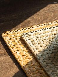 Table Mats 1pcs Woven Placemats Heat Resistant Washable Rustic Outdoor Yellow Decoration Accessories