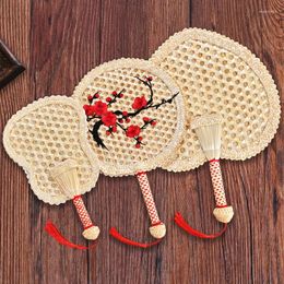 Decorative Figurines Hand-Woven Woven Straw Hand Fan Old Summer Natural Environmentally Friendly Round Wheat