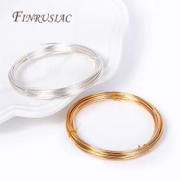 5 Meters 18K Gold Plated Copper Wire DIY Jewelry Making Brass Metal Wire For Handmade Wire Jewelry Crafts