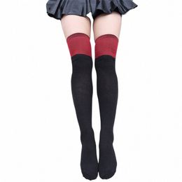 2020 Fi 3 Stripes Jk School Uniform Over Knee High Tight Socks Veet Lolita Stocking Football Socks Anime School Uniform T1zE#