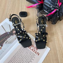 French Style Kitten Heel Sandals New Summer Designer Sandals Casual Style Daily Versatile Shoe Accessories Classic Vintage Charm Sandals