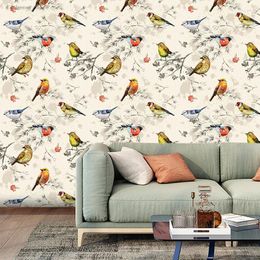 Wallpapers Colourful Sparrow Self Adhesive Wall Decor Multicolor Birds Removable Peel And Stick Stickers For Bedroom Cabin