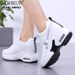 Fitness Shoes Spring High Heel Women Platform Sneakers Ladies Comfortable Outdoor Walking Solid Casual Basket Femme