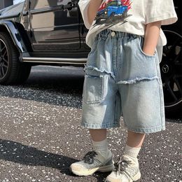 Trousers Children All-match Shorts 2024 Summer Boys Fashion Casual Korean Style Denim Personality Comfortable Pants