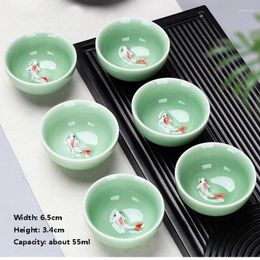 Cups Saucers 6pcs/lot Tea Set Small Cup Ceramic Household Single