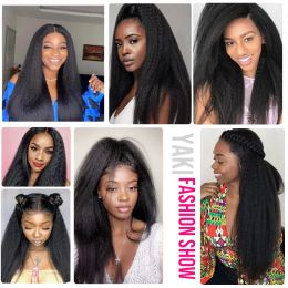 Kinky Straight Wig 13x6 HD Lace Front Human Hair Wigs For Women Yaki Straight 13X4 HD Lace Frontal Wigs Human Hair Closure Wig