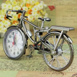 Table Clocks Creative Alarm Clock Vintage Arabic Numeral Bicycle Shape Home Decor Room Desktop Decoration Crafts