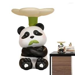 Decorative Figurines Resin Panda Statue Shape Tray Organizer Organizing For Desktop Attractive Ornaments Living Room