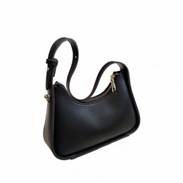 leftside Retro Solid Colour Letter PU Leather Small Underarm Shoulder Side Bags for Women 2023 Simple Purses and Handbags z2U8#