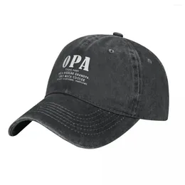 Ball Caps Opa Like A Regular Grandpa Only Much Cooler Gift For Papa Mens Cowboy Hat Black Mountaineering Women's