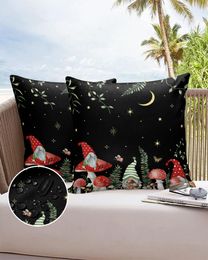 Pillow Case Plants Mushrooms Flowers Gnomes Waterproof Pillowcase Home Sofa Office Throw Car Cushion Cover Decor