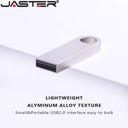 JASTER Free Custom Logo Metal Flash Drive 64GB Pendrive16GB High Speed Waterproof Pen Drive 8GB Cle USB 2.0 32GB Memory Stick