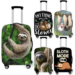 Cute Slow Sloth Print Luggage Cover for Travelling Anti-dust Suitcase Covers Elastic Trolley Case Protective Cover Fit18-32 Inch