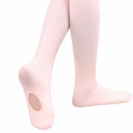 new Arrival Profial Kids Children Girls Soft Microfiber Cvertible Ballet Dance Tights v7v4#