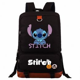 new Stitch Prints Boys Girls Kids School Book Bag Women Bagpack Teenagers Schoolbags Canvas Men Student Backpack k2ZW#
