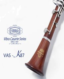 High Quality VIBRE VASK87 17 Keys Handmade Redwood Clarinet B Flat Silver Plated Button With Cleaning Cloth Woodwind Musical Inst4216259