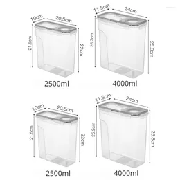 Storage Bottles 4Liter Cereal Container Moistureproof Insect Proof Rice Bucket Food Box Transparent Sealed Tank Durable