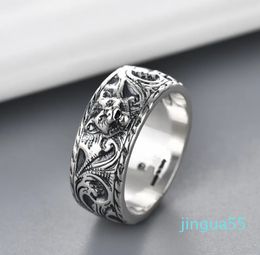 designer ring domineering tiger head ring 925 silver plated material rings fashion jewelry
