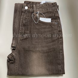 Women Jeans Brown Colour Fashion Casual Straight Jeans Sizes 24-30 26517