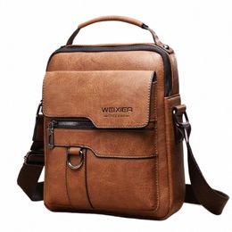 men's Durable Shoulder Bag High Quality Leather Cross Body Sling Bags Travel Crossbody Fi Pack for Male U4ZU#