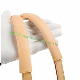 2 PCS Genuine Vachetta Calf Leather Handbag Bag Handles Protector Pad Protective Sleeve Hook Loop Detachable 4 Color Style 34bZ#