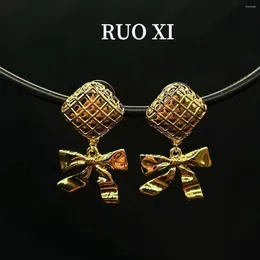 Stud Earrings Vintage Jewelry Set For Women Piercing Earring Bow 2024 Pending Trend Luxury Cute Gorgeous Party Show Daily Gift