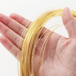 2Meters/Lot 0.4-1.2mm 14K/18K Gold Plated Brass Wire Beading Wire Cord String for DIY Jewellery Making Accessories