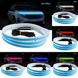 Upgrade New 12V Scan Lighting Daytime Running Car Hood Light Strip Waterproof Auto Diy Cutter Lights Decorative Ambient Neon Lamp