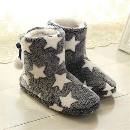 Slippers Boots Women Winter Cute House Shoes Plush Indoor Snow