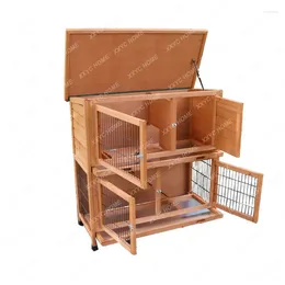 Cat Carriers Wood Cage Nest Hamster Coop Chicken House Rainproof And Sun Protection Outdoor Double Layer