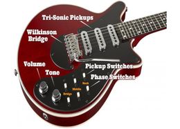 China Made Brian May Red Electric Guitar 24 Frets Bmg Special Antique Cherry 3Electric Features Tremolo Bridge7217502