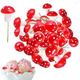 Party Decoration Mini Foam Mushrooms 180Pcs Garden Moss Landscape Ornaments For Bonsai Flower Pot Food