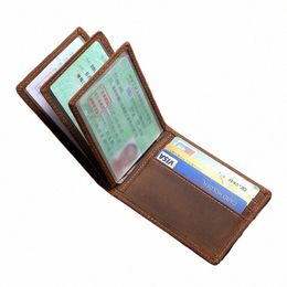 vintage Men's ID Bag Credit Card Holder Woman Cards Women's Cardholders Wallet 2023 Genuine Leather Holders Designer Luxury Man 00BC#