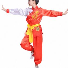 kinderen Chinese Traditiele Wushu Kleding Voor Kinderen Martial Arts Uniform Kung Fu Pak Meisjes Jgens Podiumkostuum Set 23mE#