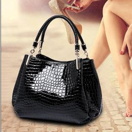 Drawstring 2024 Ladies Bag European And American Fashion Crocodile Pattern Handbag Shoulder
