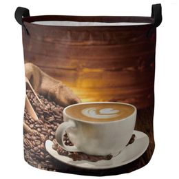 Laundry Bags Coffee Cup Beans Dirty Basket Foldable Waterproof Home Organiser Clothing Children Toy Storage