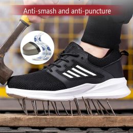 Men Work Boots Safety Shoes With Steel Toe Protective Shoes Male Indestructible Women Work Shoes LBX101