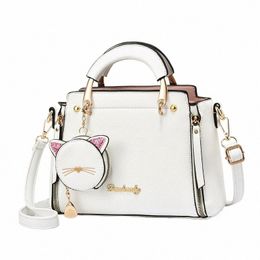 vento Marea Summer Women Bag Side 2023 New Pu Leather Cute Cat Totes Design Ladies Shoulder Purse & Handbag Sweet White Shoulder Z0Yy#