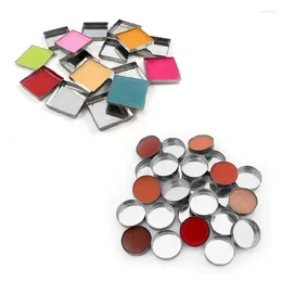 Storage Bottles 10 Pcs 3 Size Empty Magnetic For Eye Eyeshadow Shadow Makeup Powder Fundation Refill Palette Silver