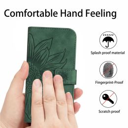 Wallet Phone Book Case for OPPO Realme 12 Pro Plus 10 8 11 9i 8i 7i 9 Pro 7 6 5 Narzo 30 Cases 3D Sunflower Flip Leather Cover