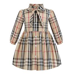 plaid dress 2020 NEW arrival autumn Girls academy wind long sleeve high quality cotton baby kids bowtie plaid dress6015632