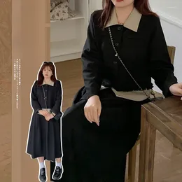 Two Piece Dress Fashionable Jacket&A-line Skirt Plus Size Color Block Suit Set For Office Lady