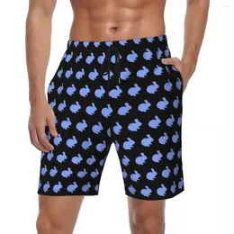 Men's Shorts Man Board Casual Swim Trunks Blue Polka Dot Breathable Sports Surf High Quality Plus Size Beach