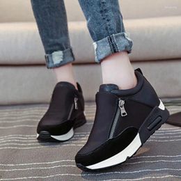 Fitness Shoes Sneakers 2024 Running Hiking Thick Bottom Platform Wedges Woman Sports Spring Autumn Fashion Ladies Black