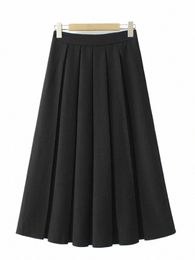 plus Size Women's Clothing Oversize Skirt For Women With Waist Circumference L Than 106CM Spring And Autumn Pleated Skirt 4XL C9PW#