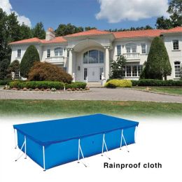Rectangular Swimming Pool Cover Solar Summer Pool Tub Rainproof Dust Cover Outdoor PE Bubble Film Blanket Accessory Pool Covers