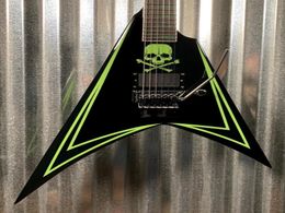 LTD 600 GREENY Alexi Laiho Green Sawtooth Flying V Electric Guitar Scalloped Fingerboard 2024 Floyd Rose Tremolo Bridge China E8465117