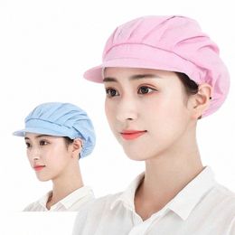 dustproof Cooking Cap Breathable Hotel Waiter Cap New Elastic Kitchen Hat Men Women Chef Hat Factory Worker Uniform J4yG#